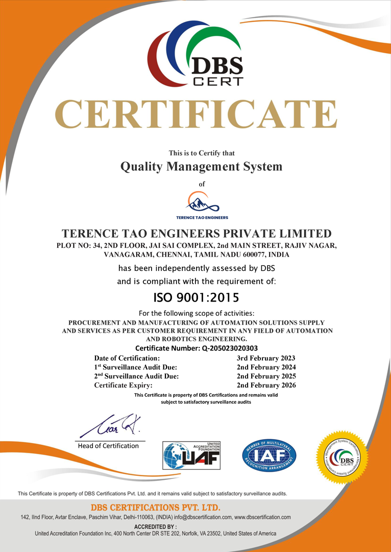 TTEPL Certificate DBS